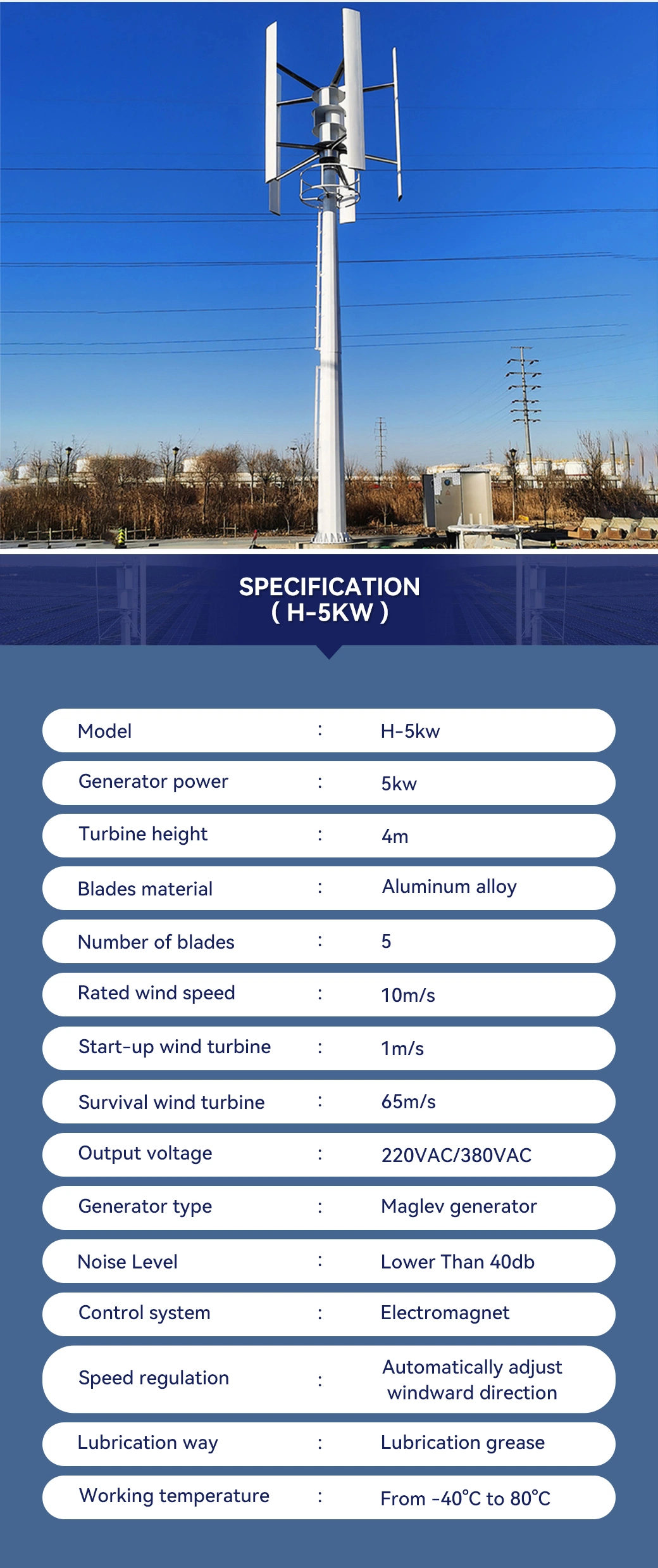 2023 New Manufacturers Vertical Axis Wind Power 10 Kw 20 Kw Turbine Generator