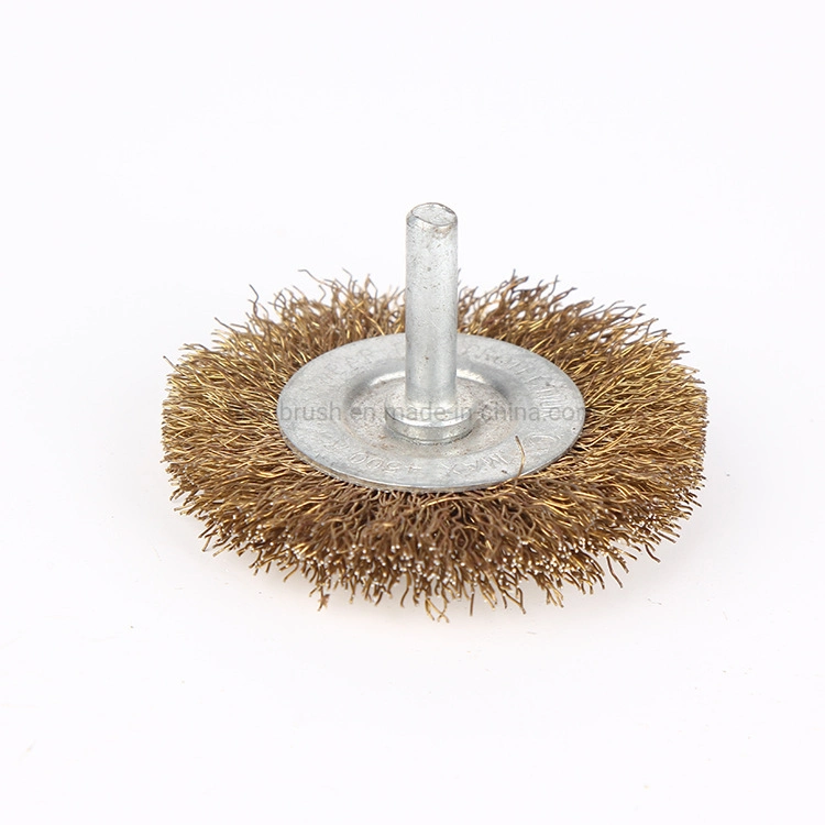 Brass Coated Steel Polishing Tool Wheel Brush